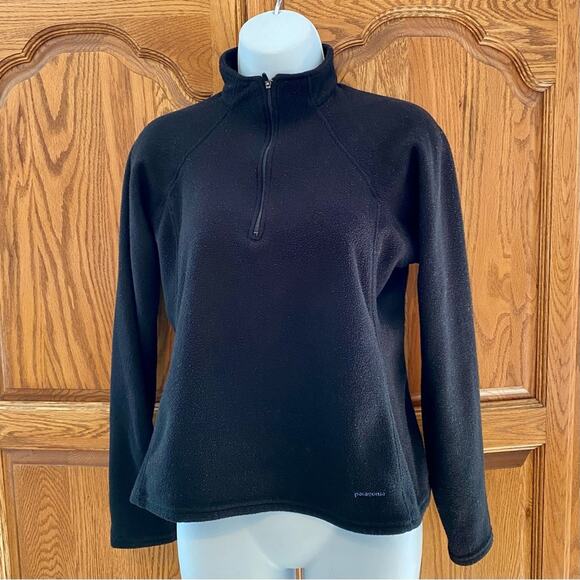 Patagonia Capilene Black Fleece Long Sleeve Pullover Women’s Medium 1/4 Zipper - Picture 14 of 14